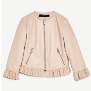 Zara Faux Leather Blush Jacket